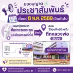 ประกาศจากโรงพยาบาลหนองบัวแดง…